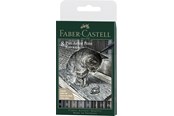 Skrive- & Tegneverktøy - Faber-Castell India ink Pitt Artist Pen Grey&Black 8ct - 167171