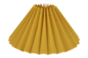 Lamper - Alpe Design Plissert lampeskjerm i gul lin 18 cm - 4141842