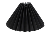 Lamper - Alpe Design Plissert lampeskjerm i svart lin 21 cm - 4142141