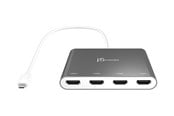 Skjermkabel - j5create USB-C to 4-Port HDMI Multi Monitor Adapter - JCA366-N