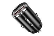 Mobil - Adaptere og ladere - Choetech TC0006 1x USB-A 1x USB-C 30W PD 3.0 car charger (black) - TC0006