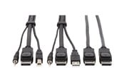KVM-kabel - Tripp Lite Dual DisplayPort KVM Cable Kit 4K USB 3.5 mm Audio 3xM/3xM 6ft - video / USB / audio cable - 1.83 m - P783-006-DP