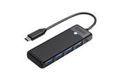 USB-hub - ORICO Hub 4in1 USB A3.0x4 (black) USB-hub - USB 3.0 - 4 porter - Svart - PAPW4A-C3-015-BK-EP