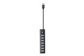 USB-hub - ORICO PW7U USB to 7x USB 3.0 Hub Adapter (black) USB-hub - USB 3.0 - 7 porter - Svart - PW7U-U3-10-BK-EP