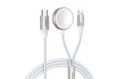 Mobil - Adaptere og ladere - Joyroom Fast Charging Magnetic Charger 2-in-1 S-IW012 30W 1.5m (White) - S-IW012
