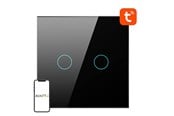 Smarthus - Avatto Smart Light Switch WiFi TS02-EU-B2 2 way (black) - TS02-EU-B2