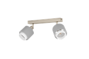 Lamper - EGLO BELLIZZI spot 2L brushed steel/grey - 901046