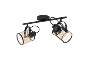 Lamper - EGLO DELLOW spot 2L black/brass - 43532