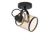 Lamper - EGLO DELLOW spot black/brass - 43531