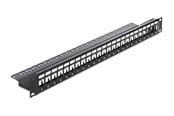 Tilbehør - DeLOCK 19" Keystone Patch Panel 24-Port black - 43277