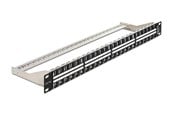Tilbehør - DeLOCK 19″ Keystone Patch Panel 48 Port 1 U Black - 43280