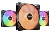 Kabinettvifte - be quiet! LIGHT WINGS LX 140mm high-speed (3-pack) - Kabinettvifte - 140mm - Svart med RGB LED-lys - 23 dBA - BL130