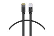 Nettverkskabel - Baseus Cat 6 UTP Ethernet RJ45 Cable Flat 1m black - Svart - 1meter - PCWL-B01