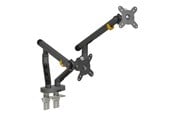 Veggmontering, AV-braketter & AV-møbler - Bakker Elkhuizen Flexible Dual mounting kit - adjustable dual arms - for 2 monitors - dark grey - Max 10 kg - recommended for 17"-35" (for flat screen), 17"-32" (for curved screen) - BNEBFDDG