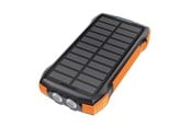 Nødlader - Choetech B567 Solar power bank with inductive charging 3x USB 20000mAh 20W / QC 18W / Qi 10W (black-orange) - 20000 mAh - B657