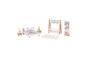 Dukker, Bamser & Utstyr - Goki Wooden Doll Furniture Bedroom 18pcs. - 51468