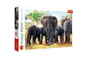 Puslespill - Trefl Puzzle - African elephants (1000 pieces) Gulv - TFL10442