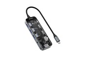 Dokkingstasjon - Deltaco Transparent USB-C Docking Station Dual 2x HDMI - USBC-HDMI30