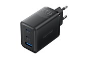 Mobil - Adaptere og ladere - Vention Wall charger FERB0-EU 2xUSB-C USB- A 65W/65W/30W GaN (black) - FERB0-EU
