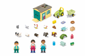 Playmobil - Playmobil Junior - Junior gårdseventyr med traktor, tilhenger og dyrevenner - 71656