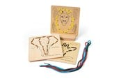 Puslespill - Bigjigs Wooden Puzzle by Numbers - Jungle 8 piece Tre - 34050