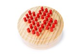 Brettspill & Puslespill - Bigjigs Mini Solitaire Wooden Game - BJ156