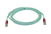 Nettverkskabel - StarTech.com Aqua OM4 Duplex Multimode Fiber - 3m/ 9 ft - 100 Gb - 50/125 - OM4 Fiber - LC to LC Fiber Patch Cable (450FBLCLC3) - network cable - 3 m - aqua - Blå - 3m - 450FBLCLC3