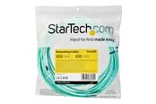 Nettverkskabel - StarTech.com 7 m OM4 LC to LC Multimode Duplex Fiber Optic Patch Cable - Aqua - 50/125 - Fiber Optic Cable - 40/100Gb - LSZH (450FBLCLC7) - patch cable - 7 m - aqua - Blå - 7m - 450FBLCLC7