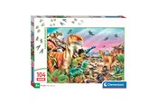 Puslespill - Clementoni Jigsaw Puzzle Super Color Land of Dinosaurs 104pcs. - 25779