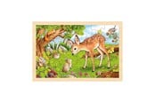 Puslespill - Goki Wooden Jigsaw Puzzle Deer 24 pcs. - 57325