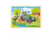 Puslespill - Goki Wooden Jigsaw Puzzle Tractor 96pcs. Tre - 57326