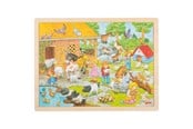 Puslespill - Goki Wooden Jigsaw Puzzle Petting Zoo 48 pcs. Tre - 57685