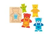 Puslespill - Goki Wooden Layer Puzzle Bear 5 pcs. Tre - 57449