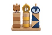 Babyleker - Trixie Baby Wooden Stacking Blocks Wild Animals 16pcs. - 36-273