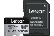 Minnekort - Lexar Professional Silver Plus MicroSD/SD - 205MB/s - 512GB - LMSSIPL512G-BNANG