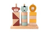 Babyleker - Trixie Baby Wooden Animals Stacking Blocks 15 pcs. - 36-175