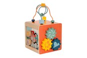 Babyleker - Small Foot - Wooden Activity Cube Motor Skills Spiral Dino - 12618