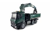 Fjernstyrt - Amewi Mercedes-Benz Arocs Licensed Crane Lorry with Tipper RTR green - 22568