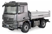 Fjernstyrt - Amewi Mercedes-Benz Arocs Hydraulic Dumper Lorry Basic 4x2 1:14 RTR Grey - 22615