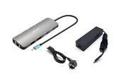 Dokkingstasjon - I-Tec USB-C Metal Nano 2x Display Docking Station with PD 100 W + Charger 100W - C31NANOHDM2D100