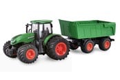 Fjernstyrt - Amewi RC Tractor with Tipping Trailer 1:24 RTR Green - 22635