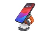 Mobil - Adaptere og ladere - FIXED MagPowerstation Round 3in1 foldable wireless charger - Grey - FIXMFLE-RO-GR
