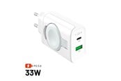 Mobil - Adaptere og ladere - FIXED MagFlip USB-C Charger 33W Apple Watch/USB-C/USB-A - FIXC33-CUW-WH