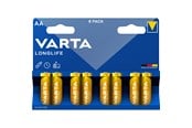 Batteri - VARTA Longlife 4106 battery - 8 x AA / LR6 - Alkaline - 04106101418