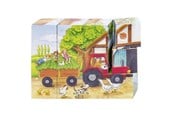 Puslespill - Goki Wooden Block Puzzle Seasons on the Farm 12 pcs. Blokk - 57839