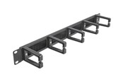 Tilbehør - DeLOCK Cable Management Brush Strip with 5 hooks - 66490