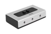 USB-hub - DeLOCK Switch Stereo Jack 3.5 mm USB-hub - 2 porter - Svart - 87699