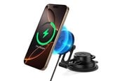 Mobil - Adaptere og ladere - Spigen OneTap Pro 4 MagSafe Car Mount Charger - black - Wireless / Dashboard / Windshield - ACP08544