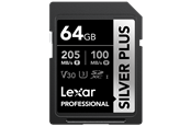 Minnekort - Lexar Professional SILVER PLUS SDXC - 205MB/s - 64GB - LSDSIPL064G-BNNNG