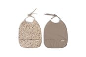 Babyutstyr - Filibabba Bib with ties 2-pack - Little Wonders + Warm Gre - FI-03340